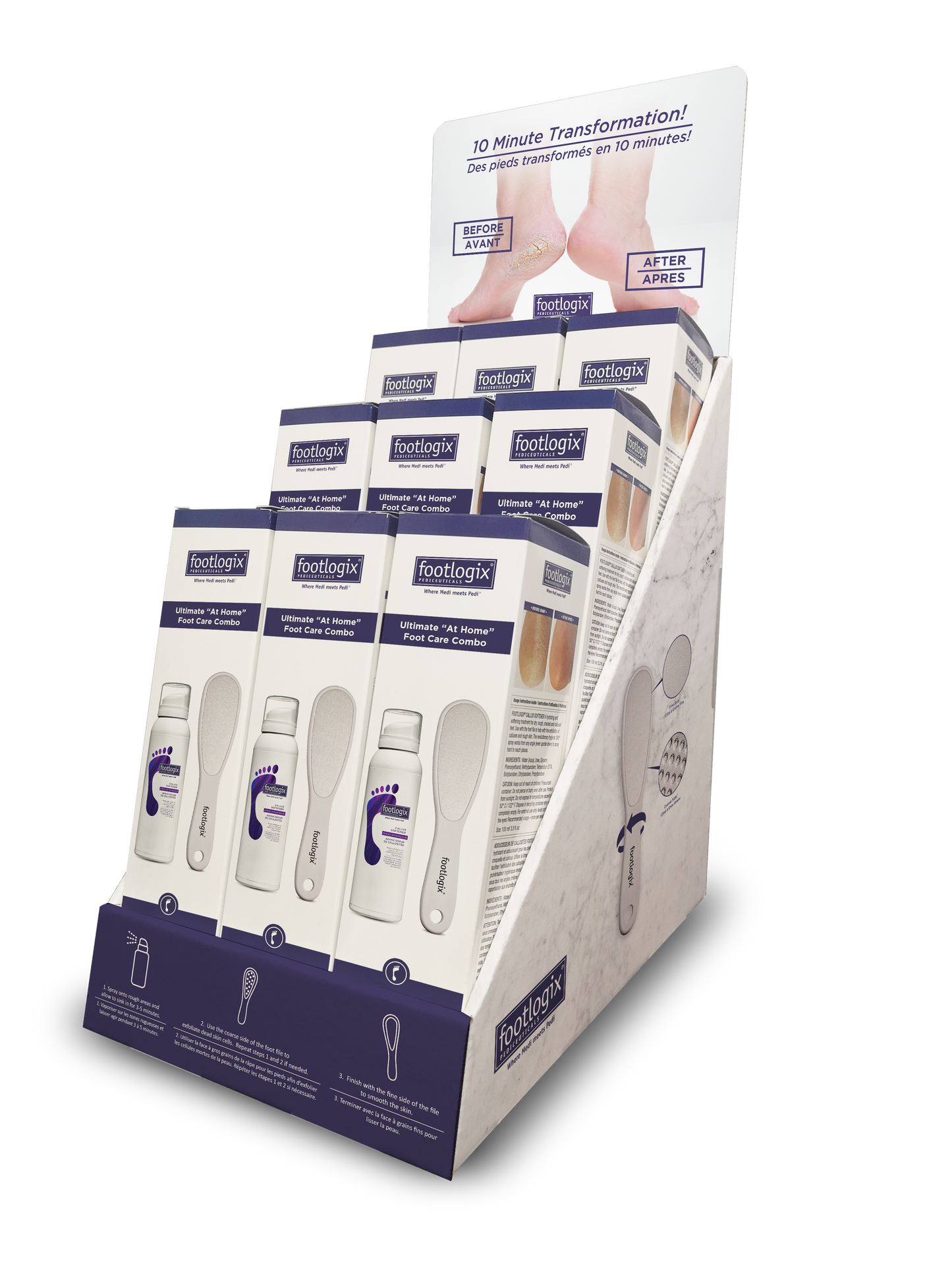 Footlogix 2023 Promo Display At Home Callus Softener W/Foot File 7+2 Free Deal