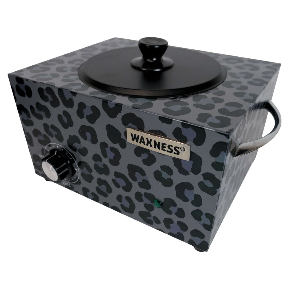 Waxness Large Professional Heater 5.5lb Wild Leopard Black