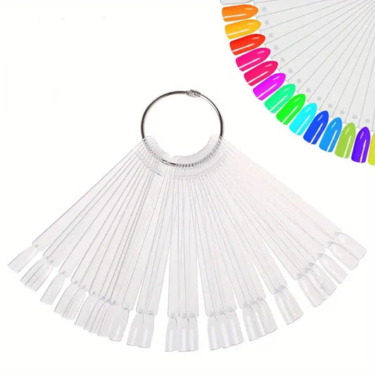 TKD Clear Tips on a Ring Swatches 50pc Square End