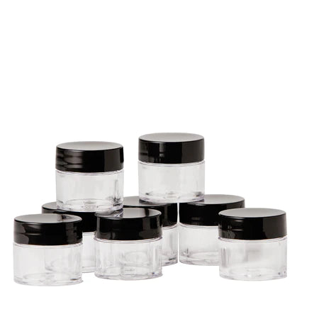 YN Empty Mixing Jars 8pk Black Lids