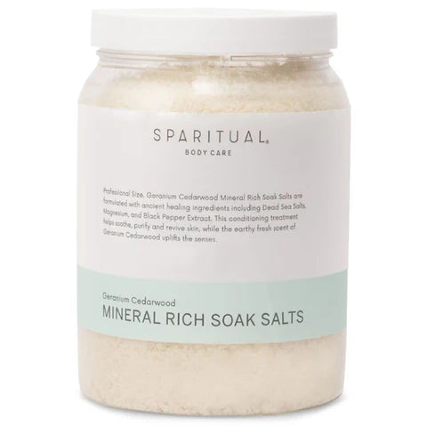 SpaRitual Geranium Cedarwood Mineral Soak Salts 64oz