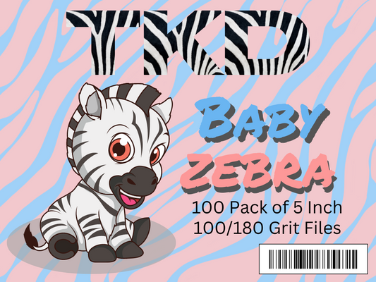 TKD 100/180 Baby Zebra File 100pk 5 Inch