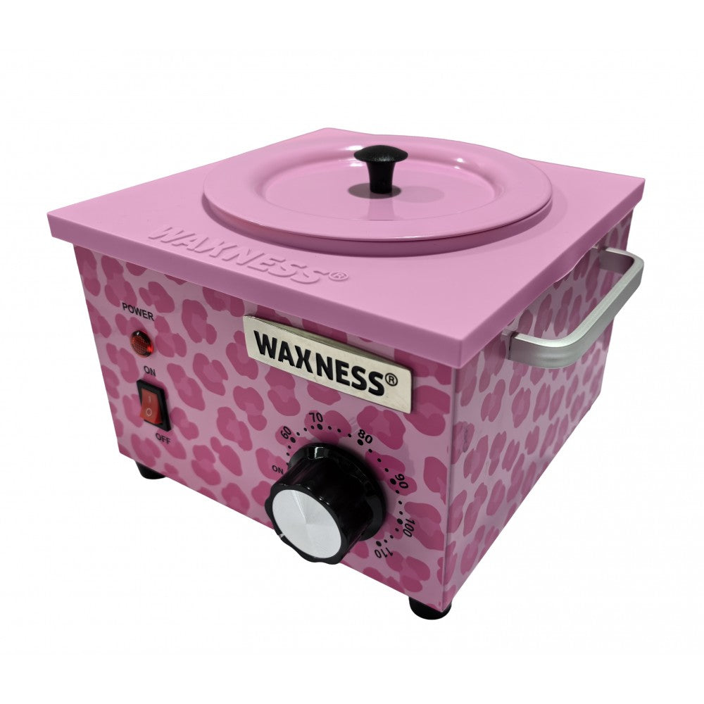 Waxness Professional 16oz Single Wax Heater Wild Luxe Pink Leopard