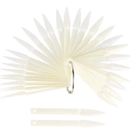 TKD Stiletto Natural Tips on a Ring 50pc