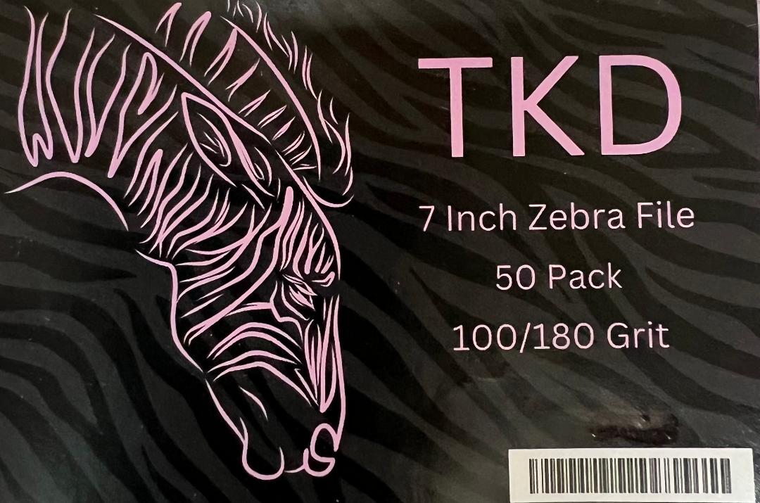 TKD Zebra File 100/180 50 Pack 7 Inch